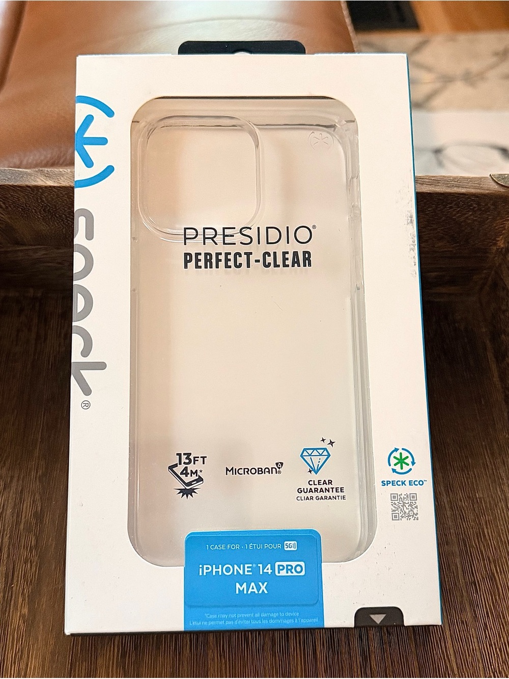 speck Presidio Perfect-Clear Clear Phone Case for iPhone 14 Pro Max